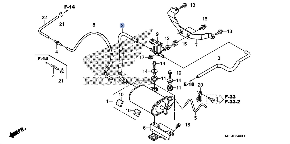 Honda OEM part 17412-MFJ-L00