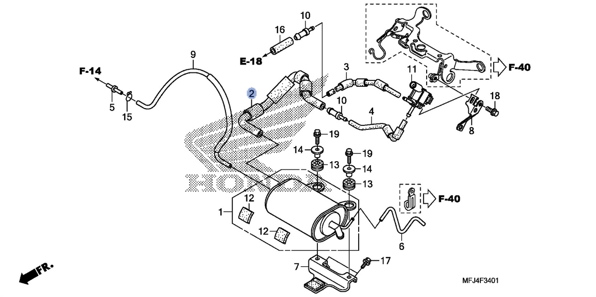 Honda OEM part 17412-MFJ-L40