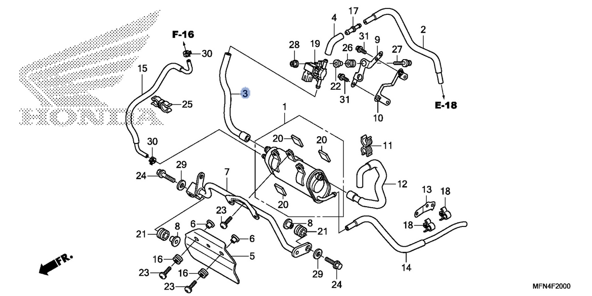 Honda OEM part 17412-MFN-L60