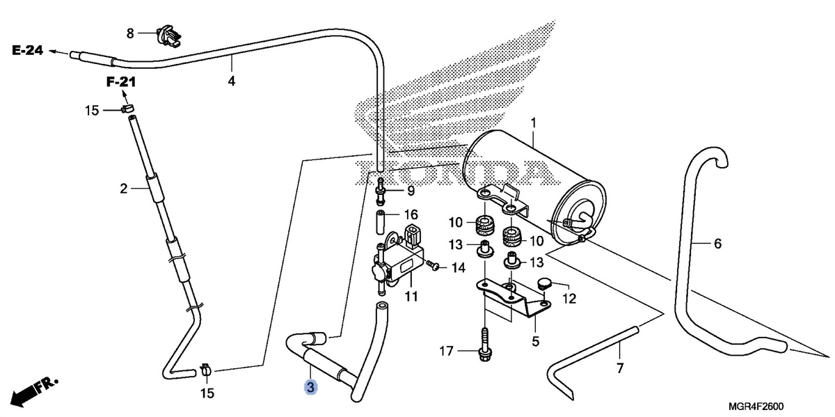Honda OEM part 17412-MGR-770