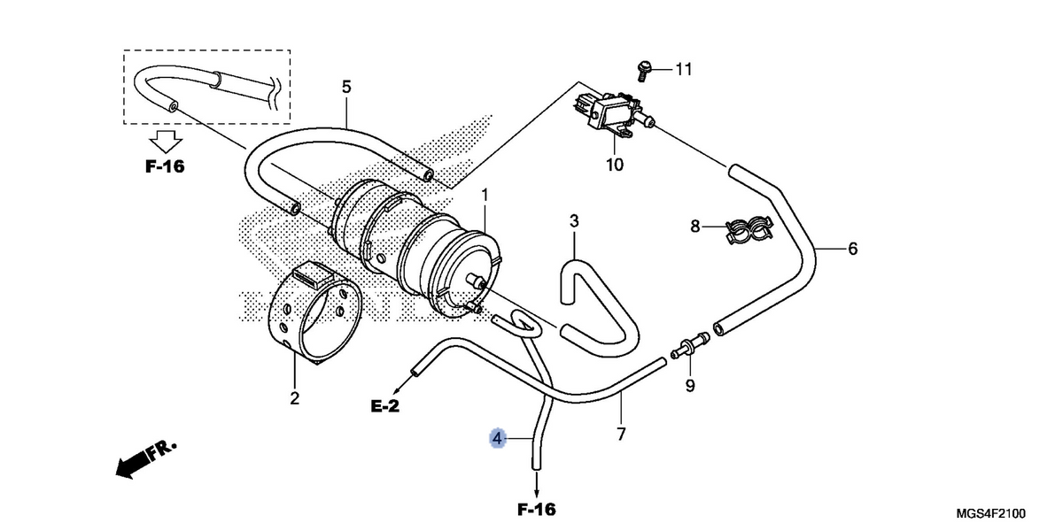 Honda OEM part 17412-MGS-T50