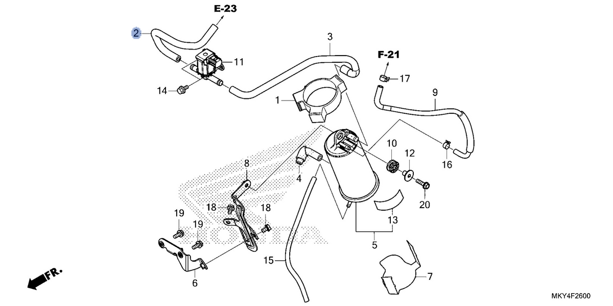 Honda OEM part 17412-MJE-L00