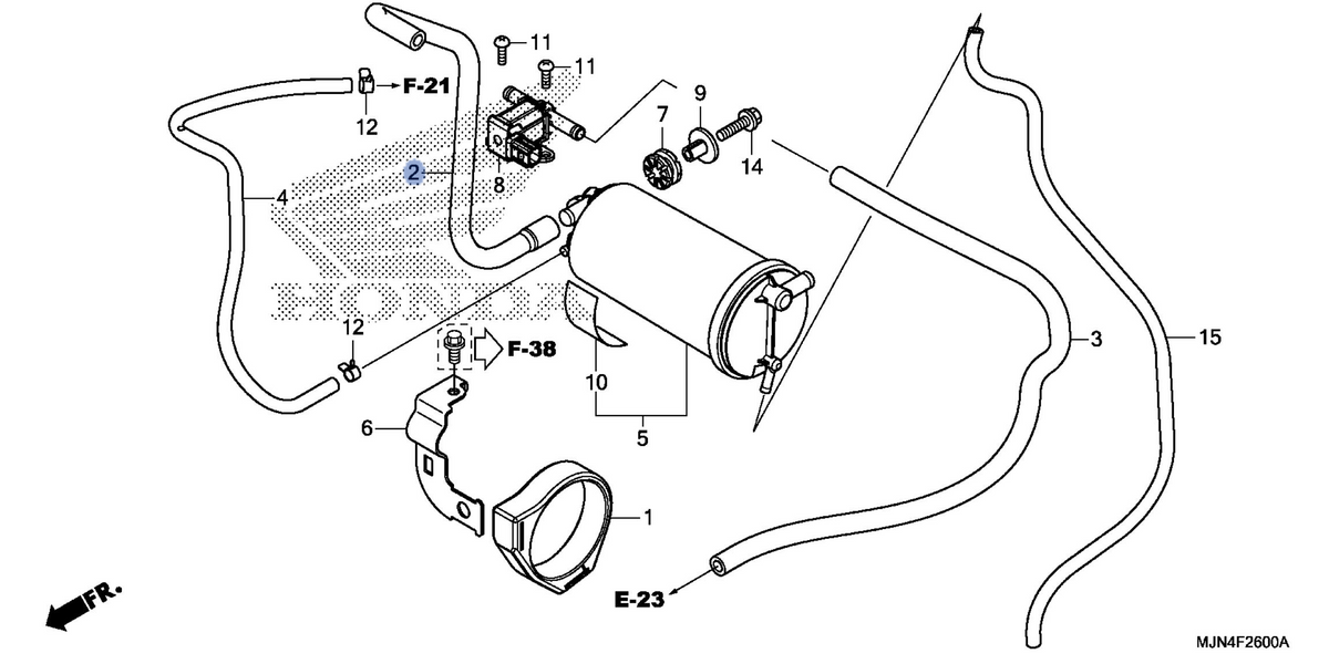 Honda OEM part 17412-MJN-A00