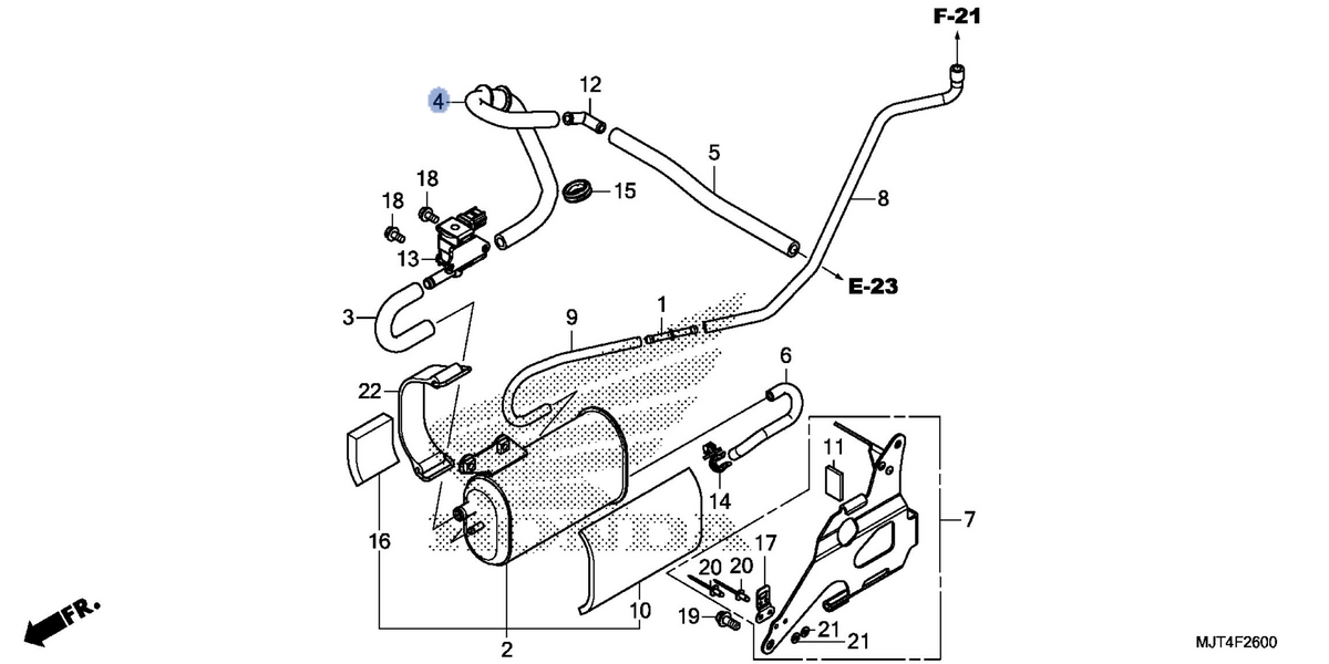 Honda OEM part 17412-MJT-A00