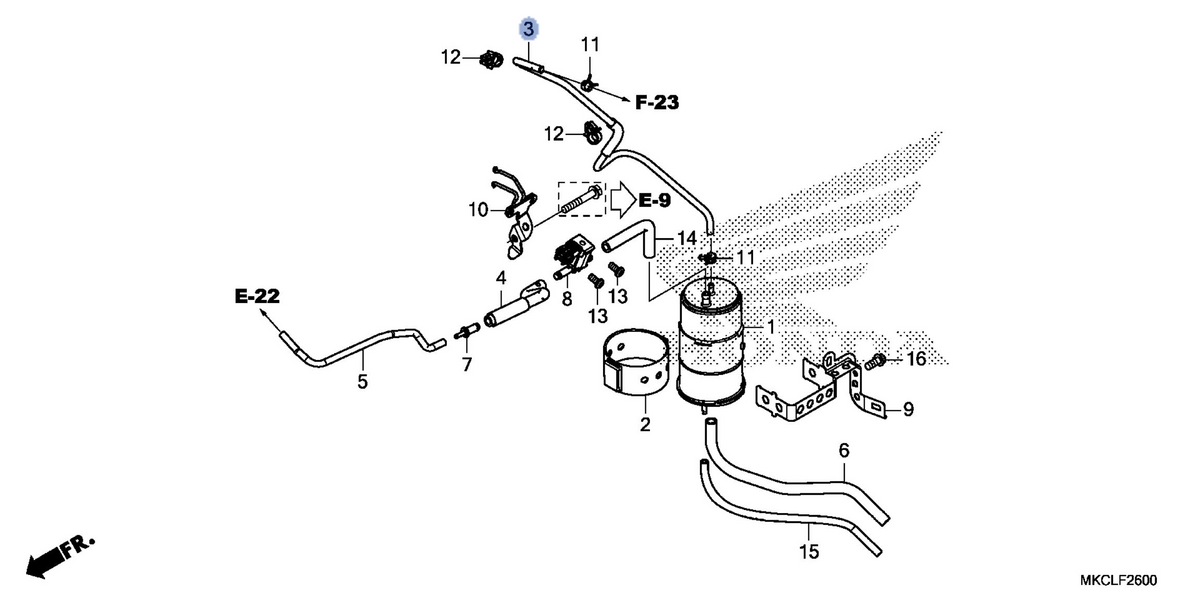 Honda OEM part 17412-MKC-A00