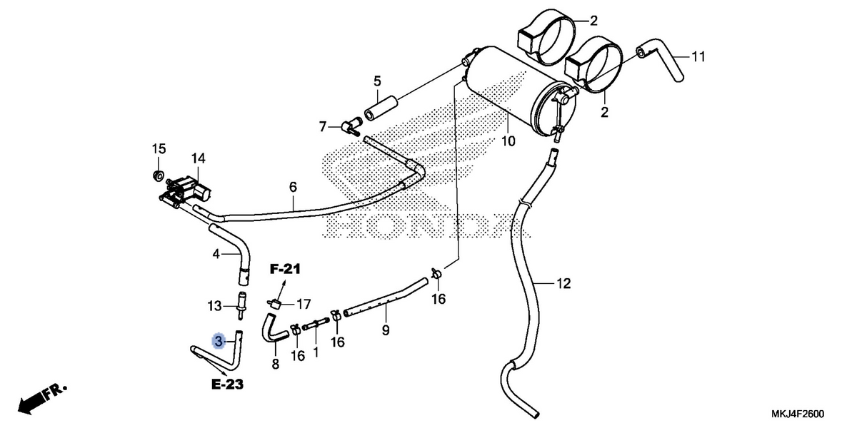 Honda OEM part 17412-MKJ-D00