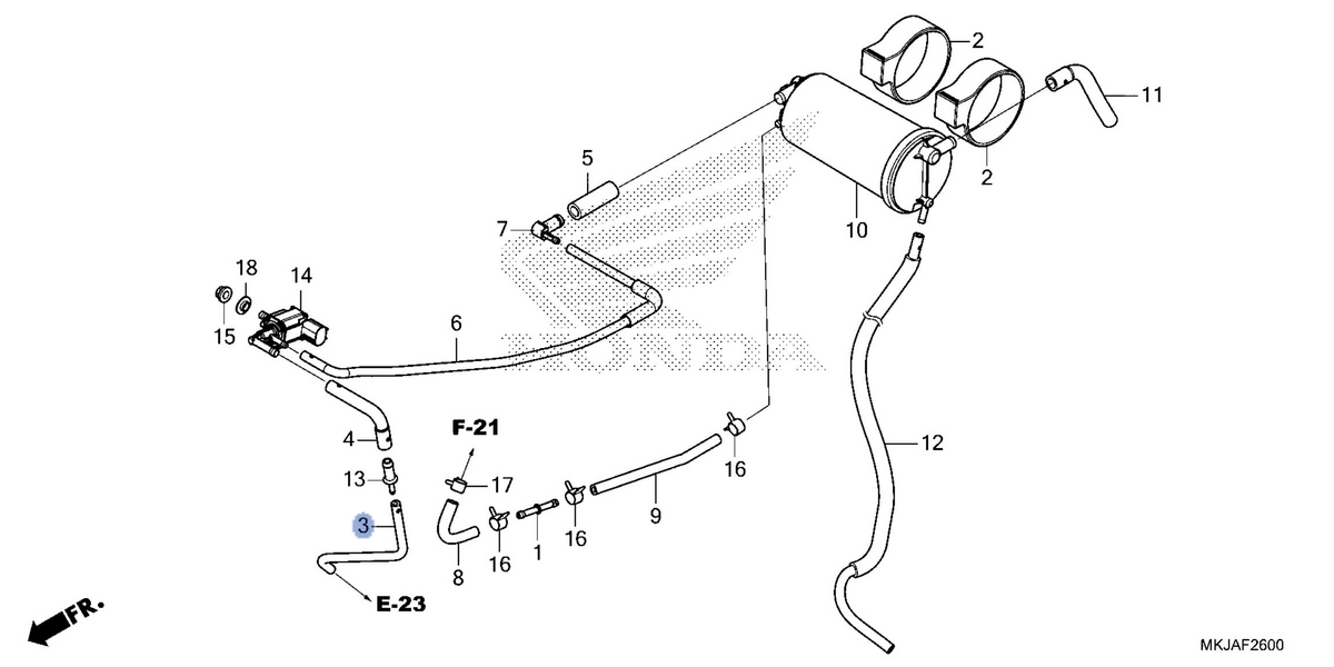 Honda OEM part 17412-MKJ-E50