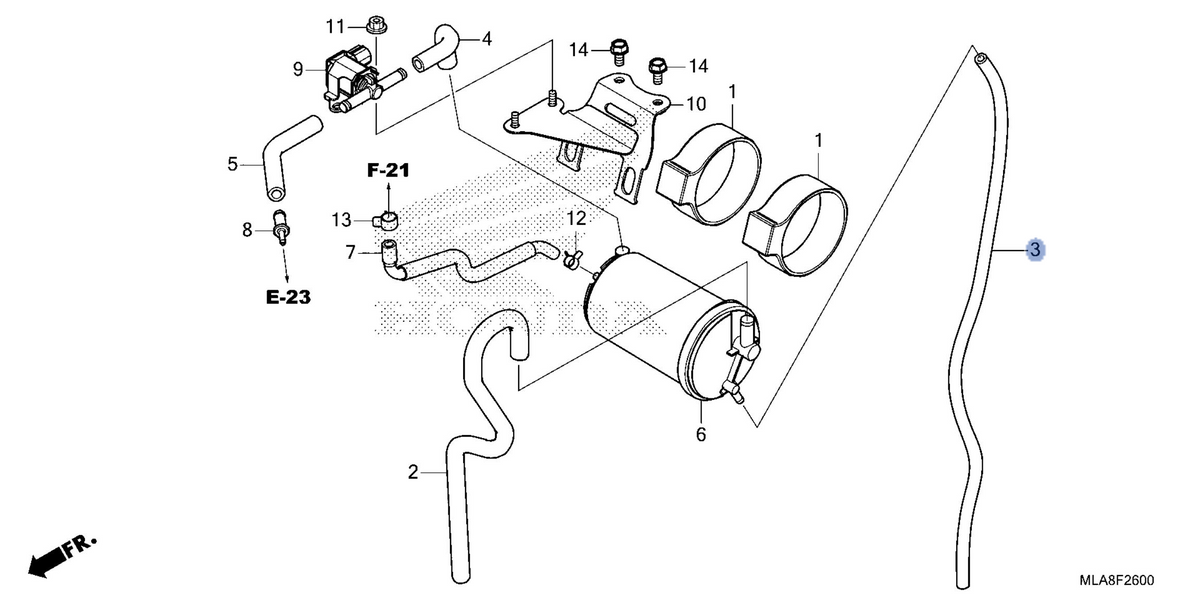 Honda OEM part 17412-MLA-A00