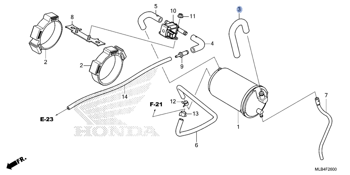 Honda OEM part 17412-MLB-D00