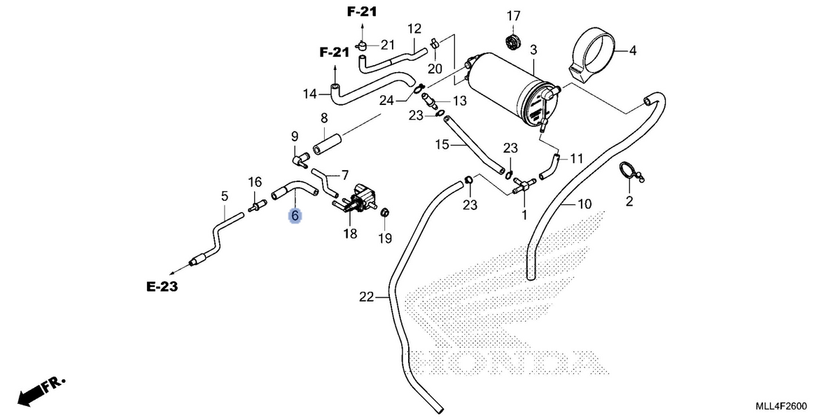Honda OEM part 17412-MLL-D00