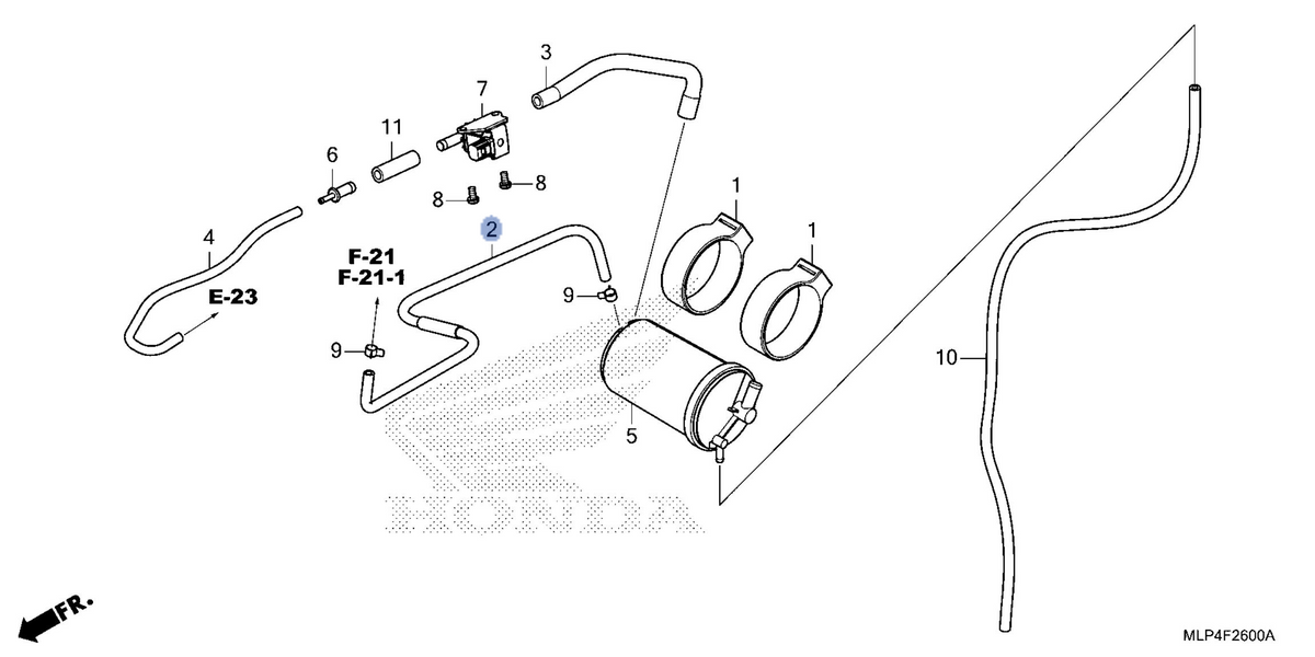 Honda OEM part 17412-MLP-AA0