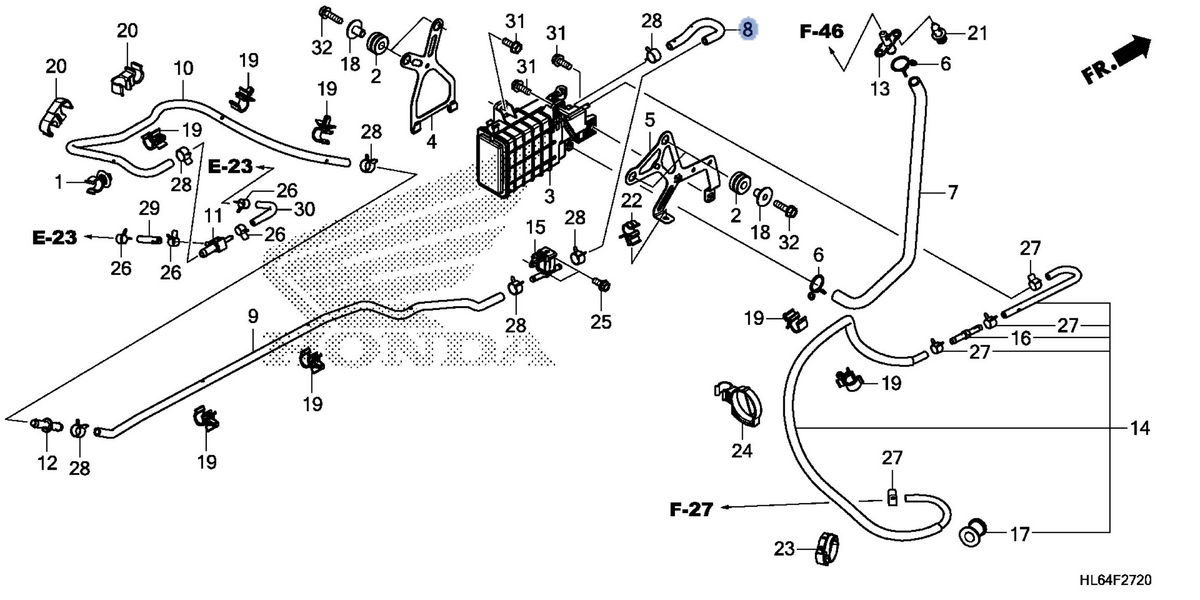Honda OEM part 17413-HL6-A00