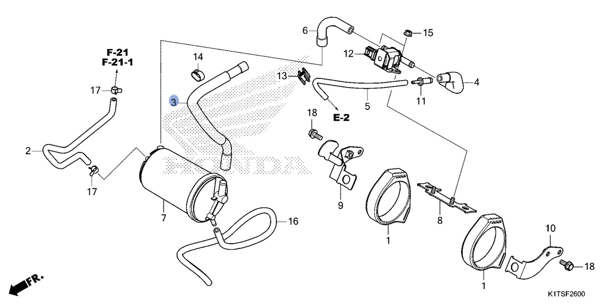 Honda OEM part 17413-K1T-E10