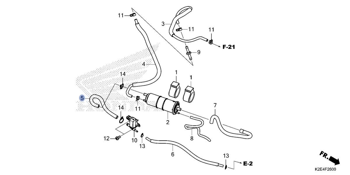 Honda OEM part 17413-K2E-T00