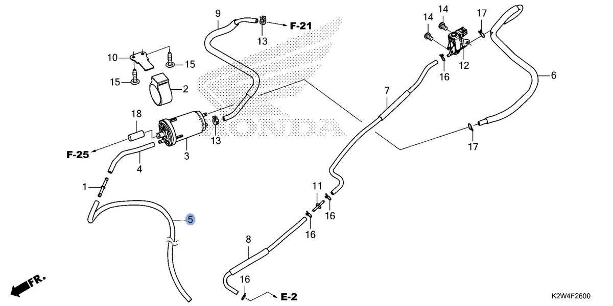 Honda OEM part 17413-K2W-J10