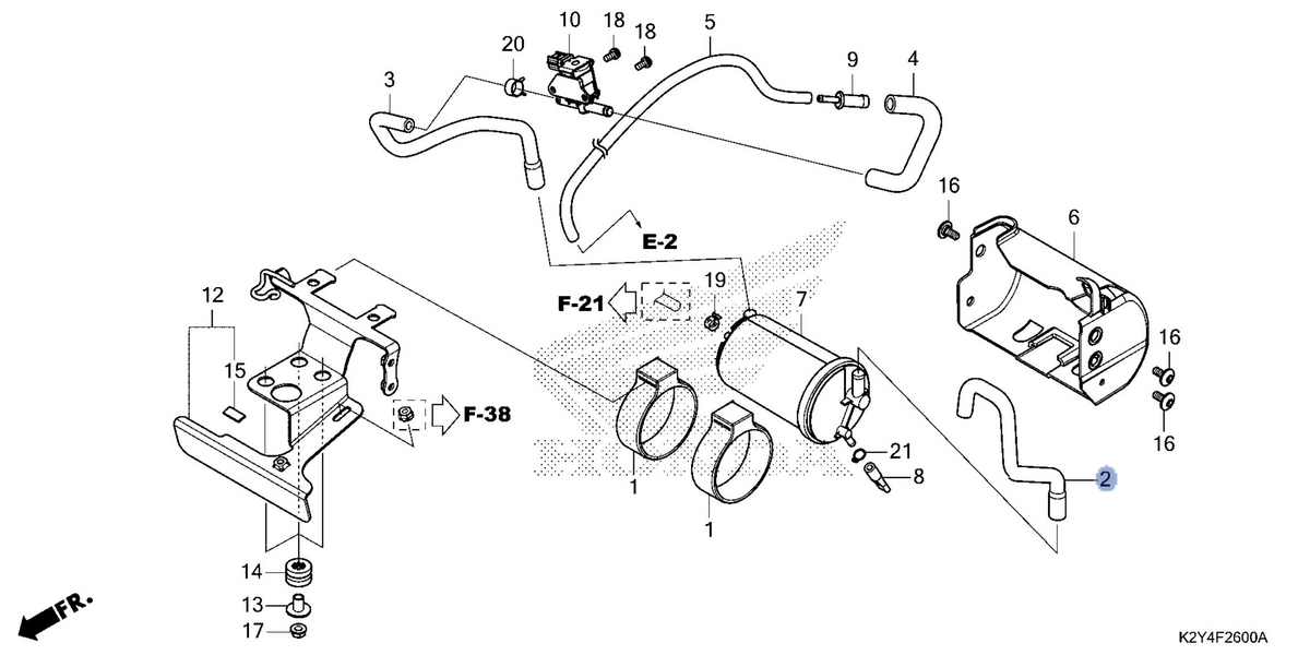 Honda OEM part 17413-K87-A00