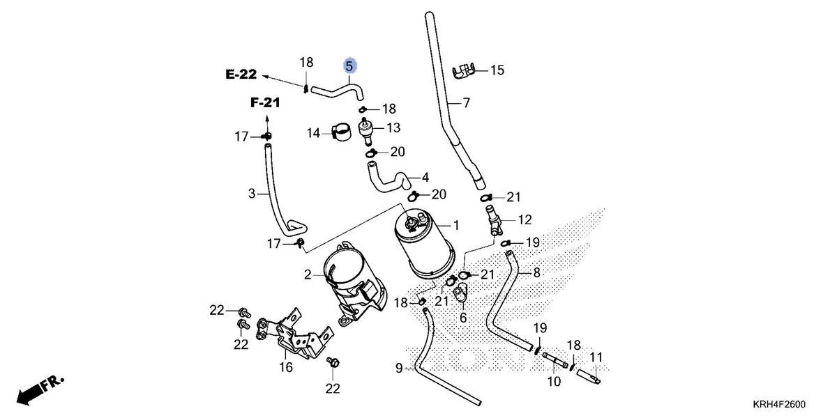 Honda OEM part 17413-KRH-J00