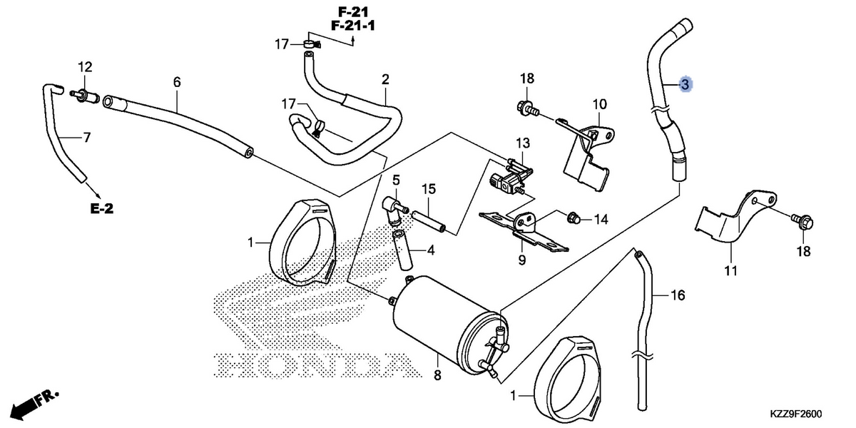 Honda OEM part 17413-KZZ-J00