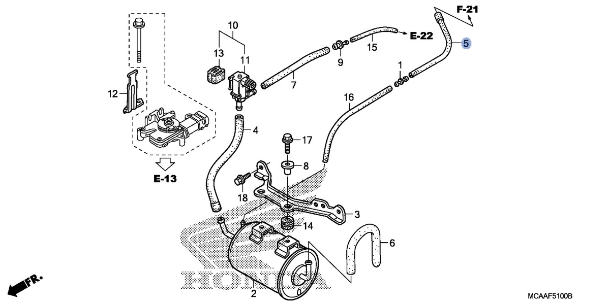 Honda OEM part 17413-MCA-S40