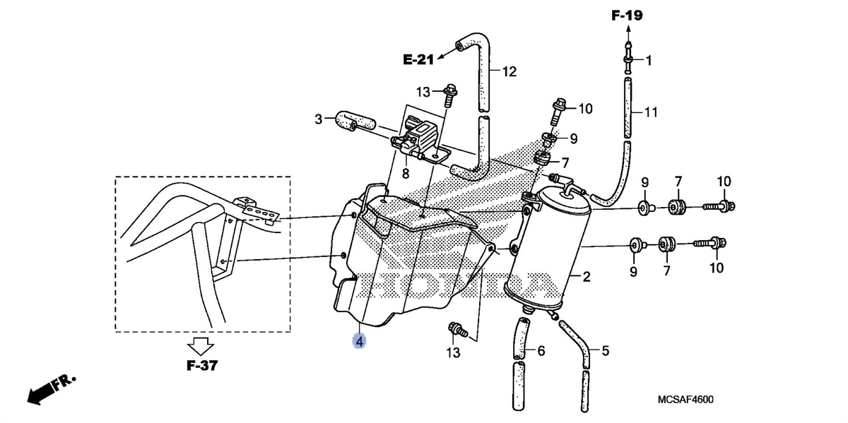 Honda OEM part 17413-MCS-L00