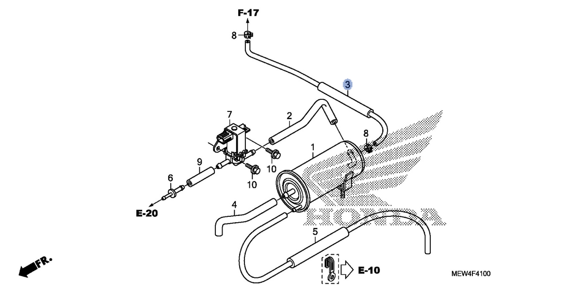 Honda OEM part 17413-MEW-L01