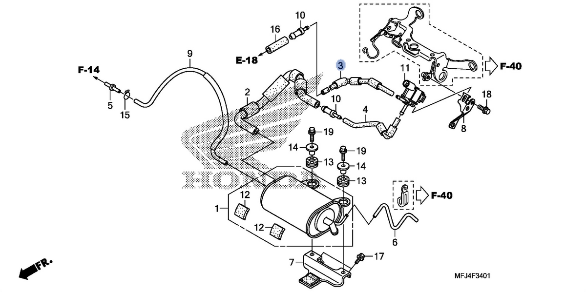 Honda OEM part 17413-MFJ-L40
