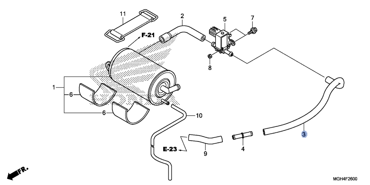 Honda OEM part 17413-MGH-H20