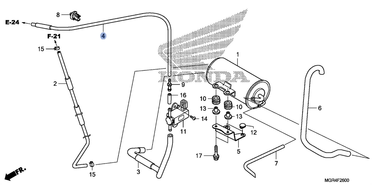 Honda OEM part 17413-MGR-770