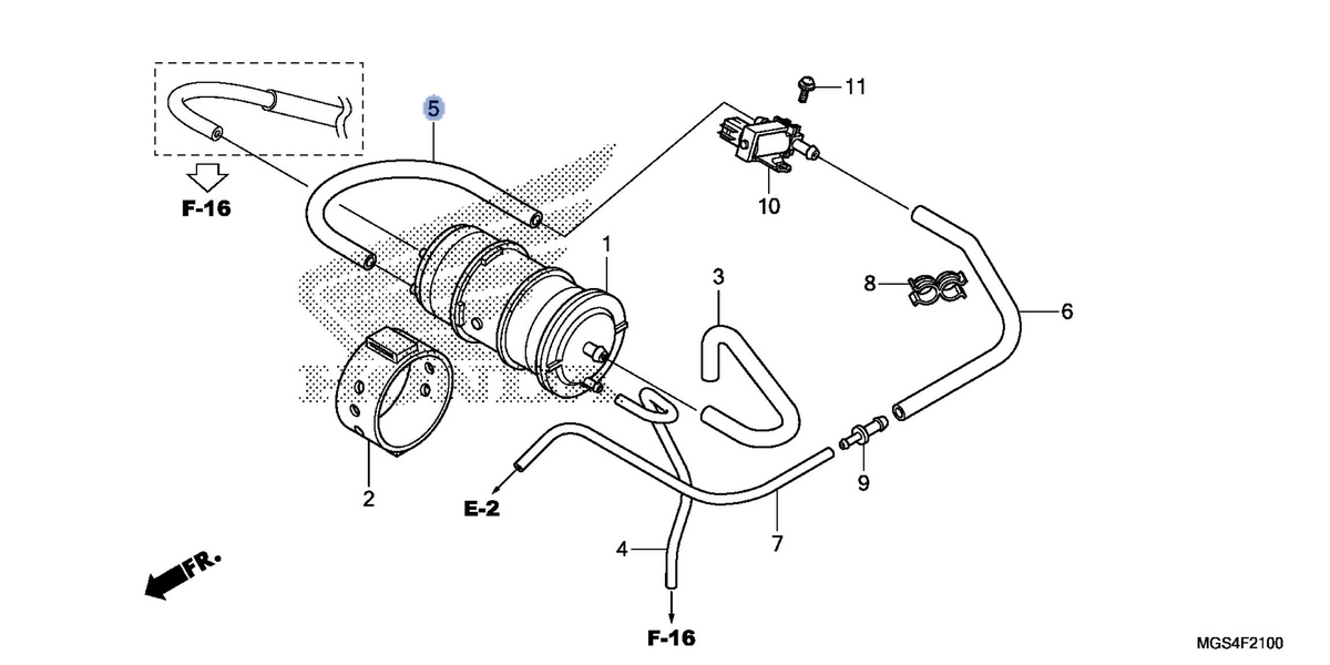 Honda OEM part 17413-MGS-T50