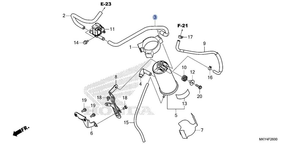 Honda OEM part 17413-MJE-L00