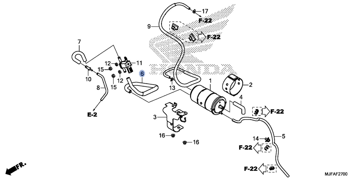 Honda OEM part 17413-MJF-A00