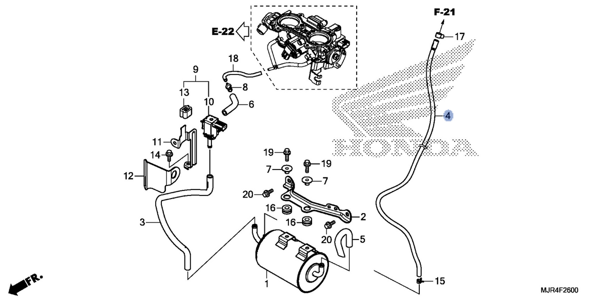 Honda OEM part 17413-MJR-670