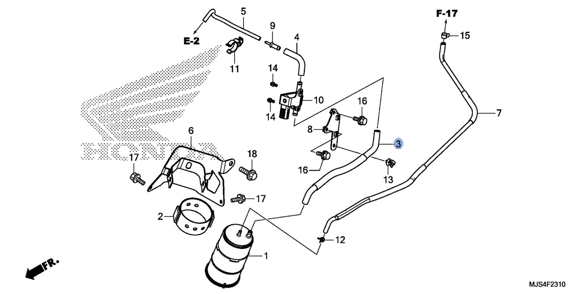 Honda OEM part 17413-MJS-A90