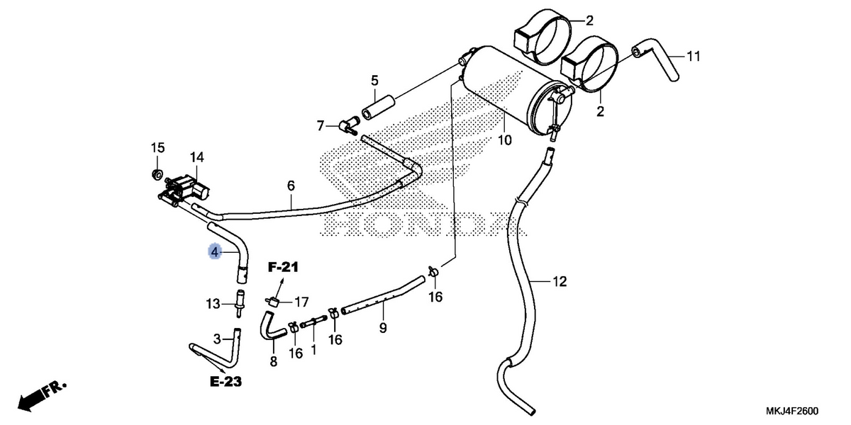 Honda OEM part 17413-MKJ-D00