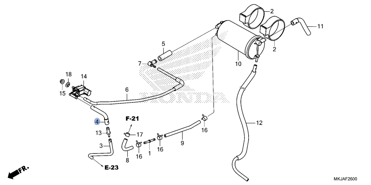 Honda OEM part 17413-MKJ-E50