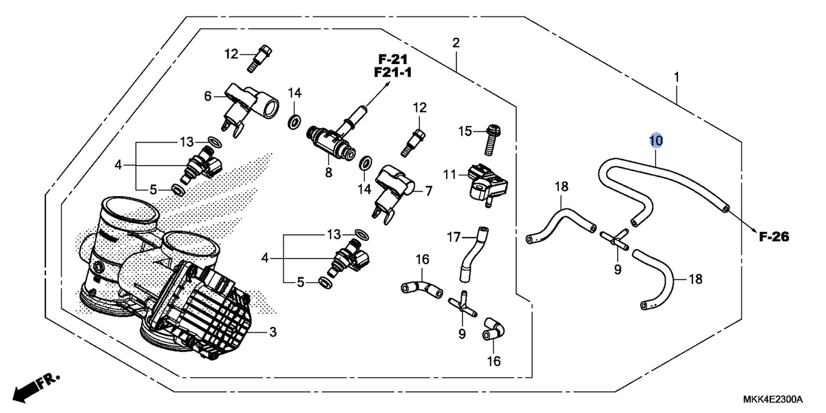 Honda OEM part 17413-MKK-D00