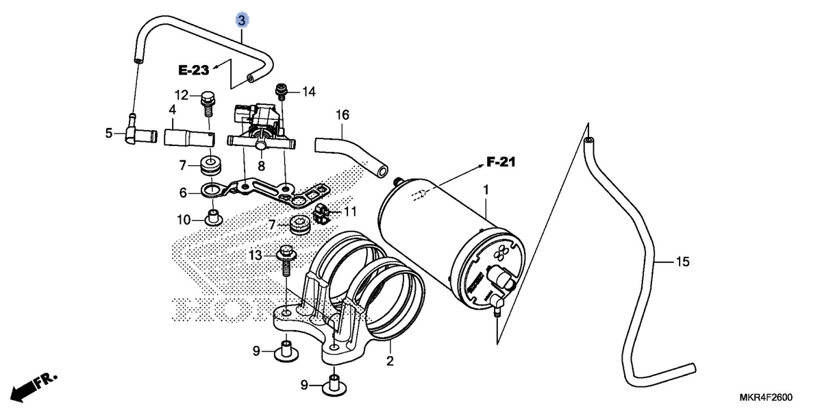 Honda OEM part 17413-MKR-D10
