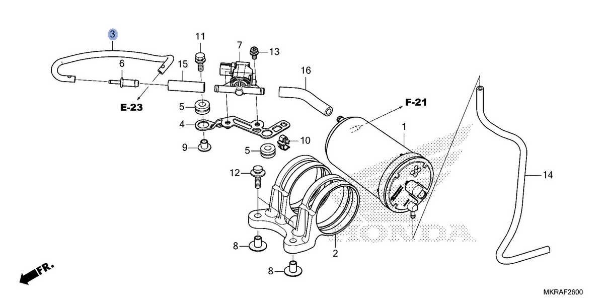 Honda OEM part 17413-MKR-DH0