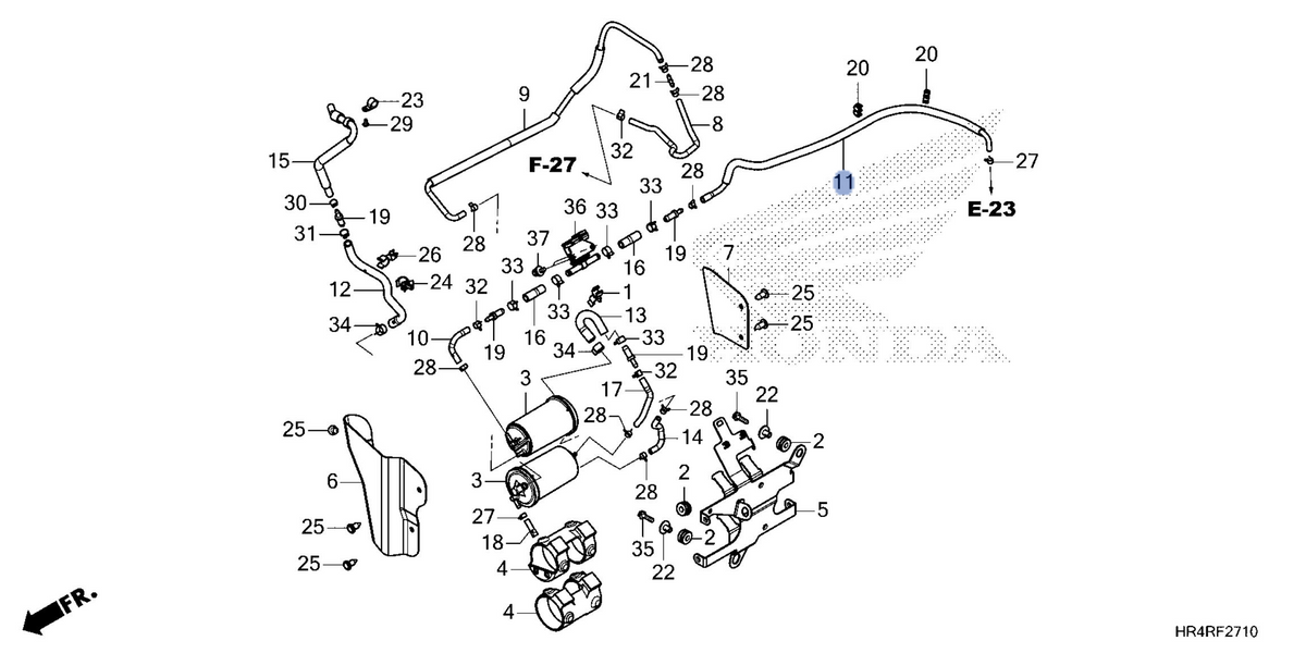 Honda OEM part 17414-HR6-B00