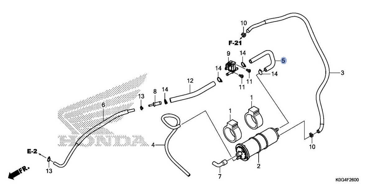 Honda OEM part 17414-K0G-900