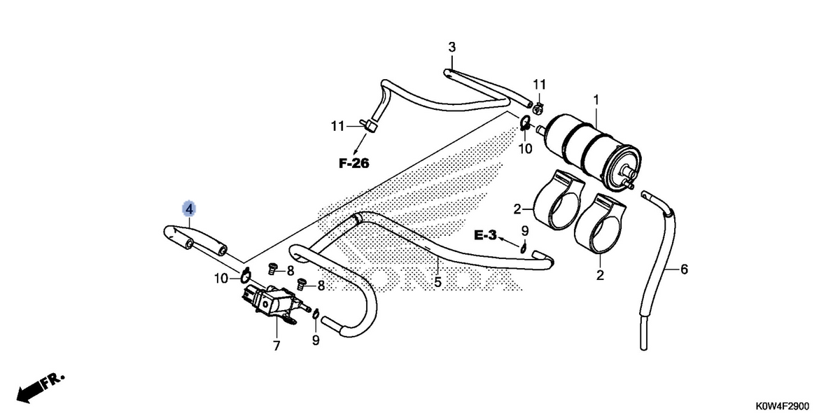 Honda OEM part 17414-K0W-J00