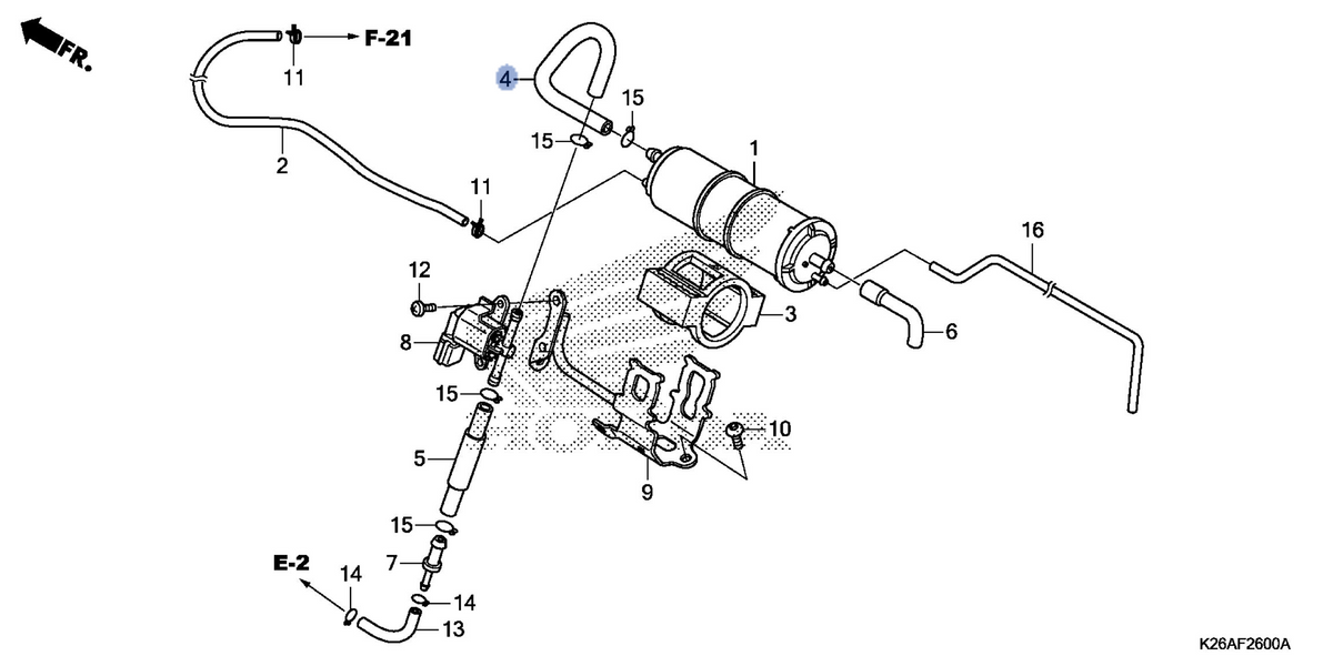Honda OEM part 17414-K26-B10