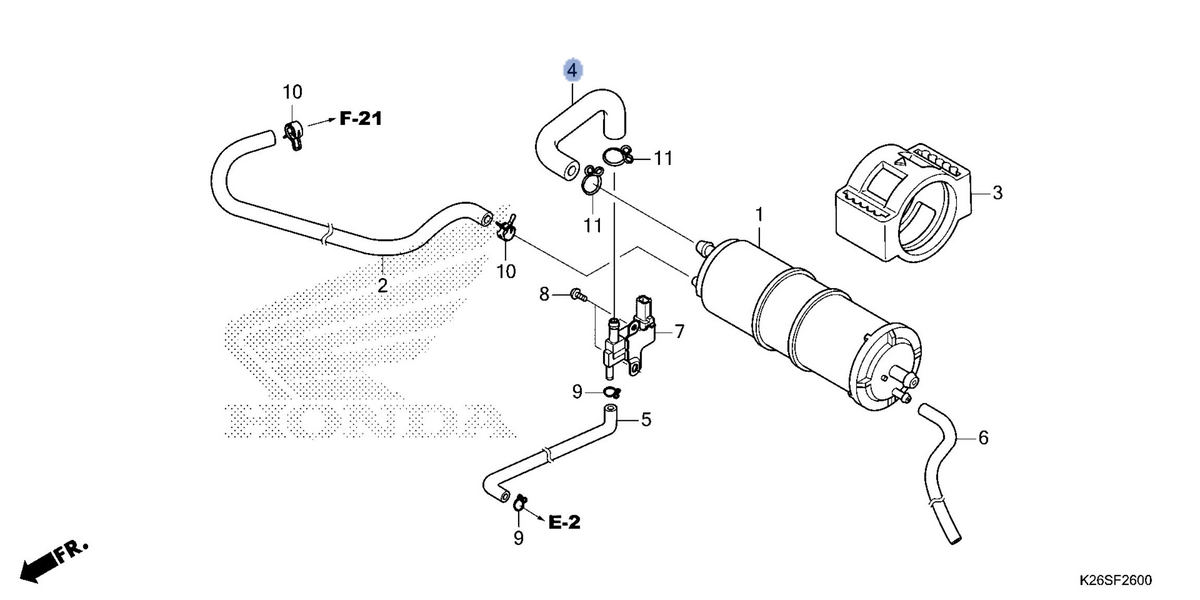 Honda OEM part 17414-K26-G10