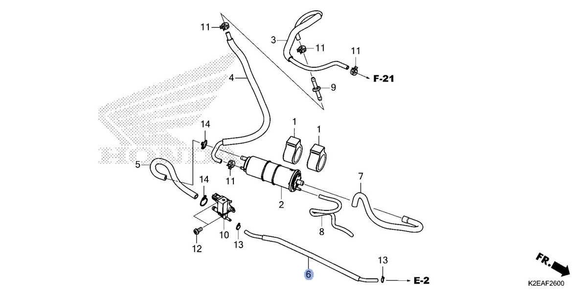 Honda OEM part 17414-K2E-J10