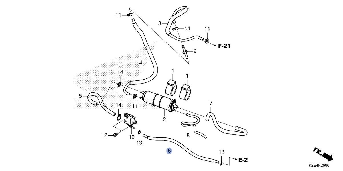 Honda OEM part 17414-K2E-T00