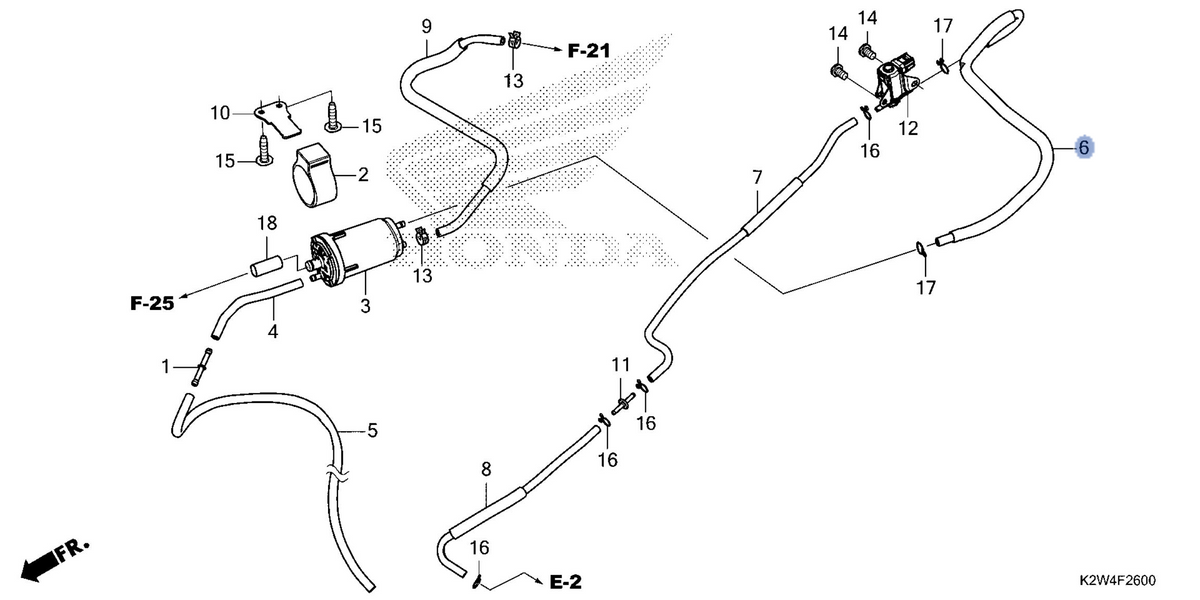 Honda OEM part 17414-K2W-J10