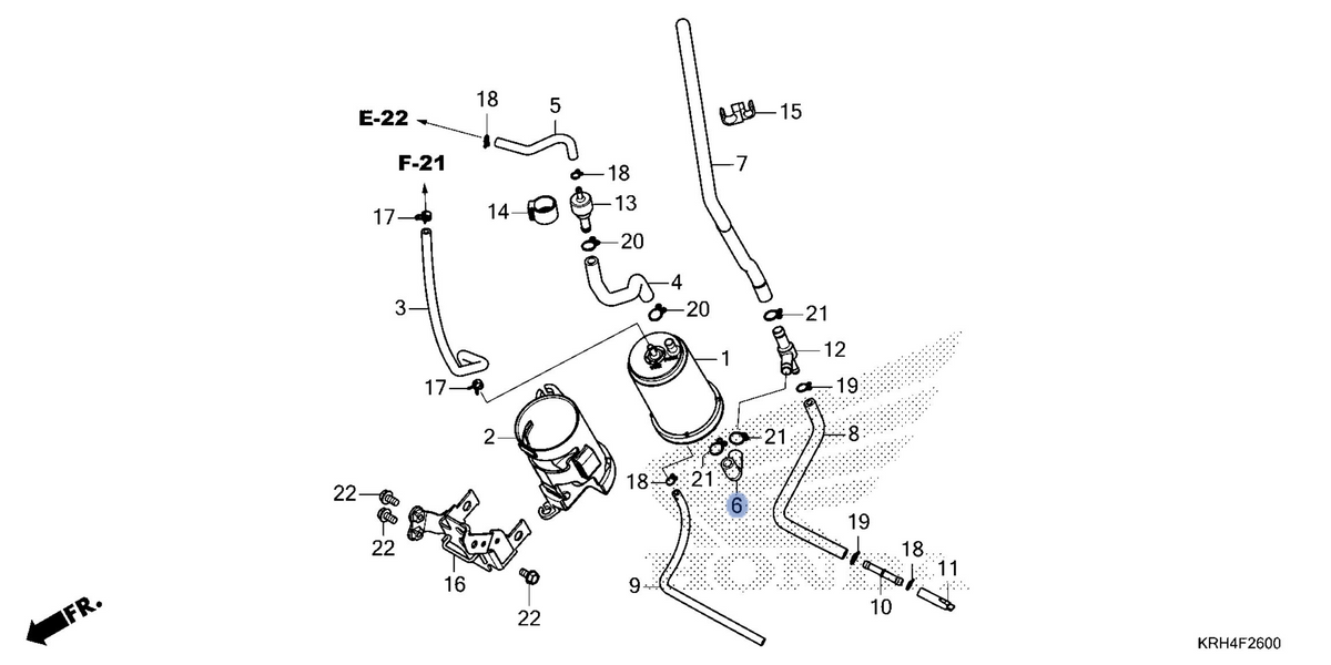 Honda OEM part 17414-KRH-J00