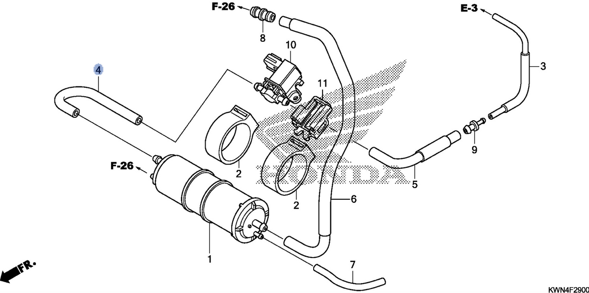 Honda OEM part 17414-KWN-670