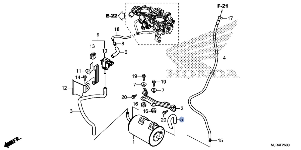 Honda OEM part 17414-MCA-000