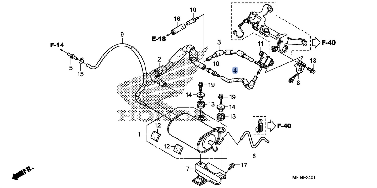 Honda OEM part 17414-MFJ-L40